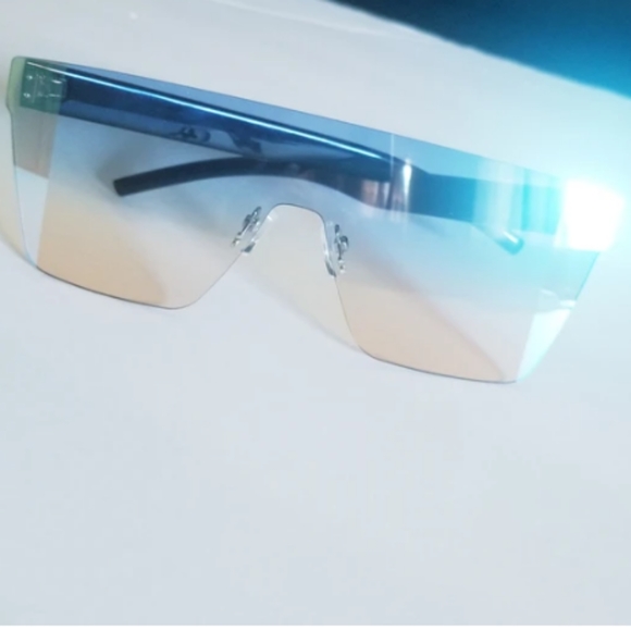 2 tone frameless sunglasses - Picture 3 of 4